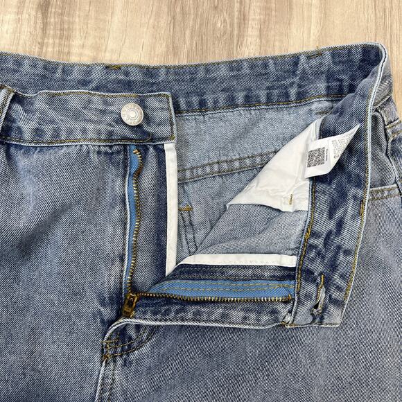 Shein Pocket Raw Hem Cut Off Blue Shorts Size 32 - Picture 8 of 10